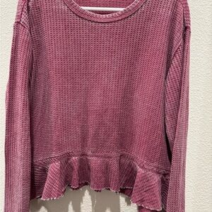 Women's Waffle Knit Top - Pink